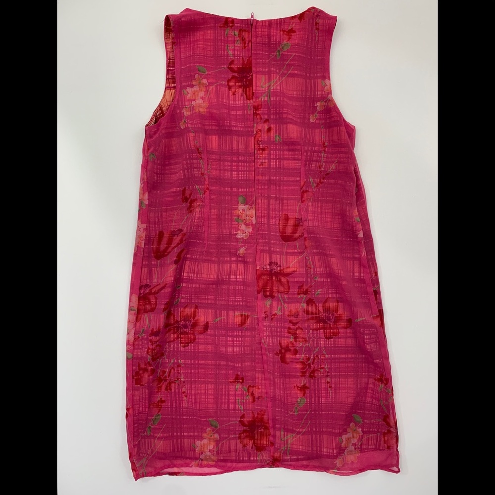 Hilliard $ Hanson 12 sleeveless dress pink floral - Picture 7 of 8